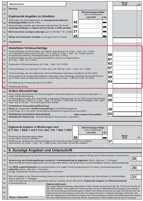 Arten von Formularen umsatzsteuer voranmeldung formular pdf